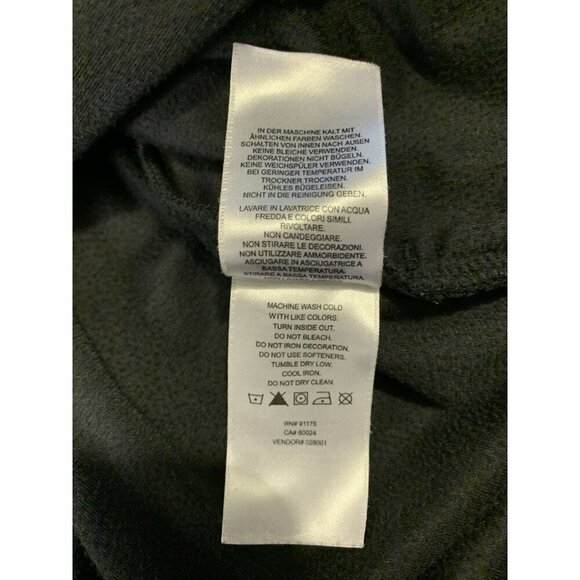 FILA Black Velour Quarter Zip Medium Velvet Hoodie - Picture 7 of 9